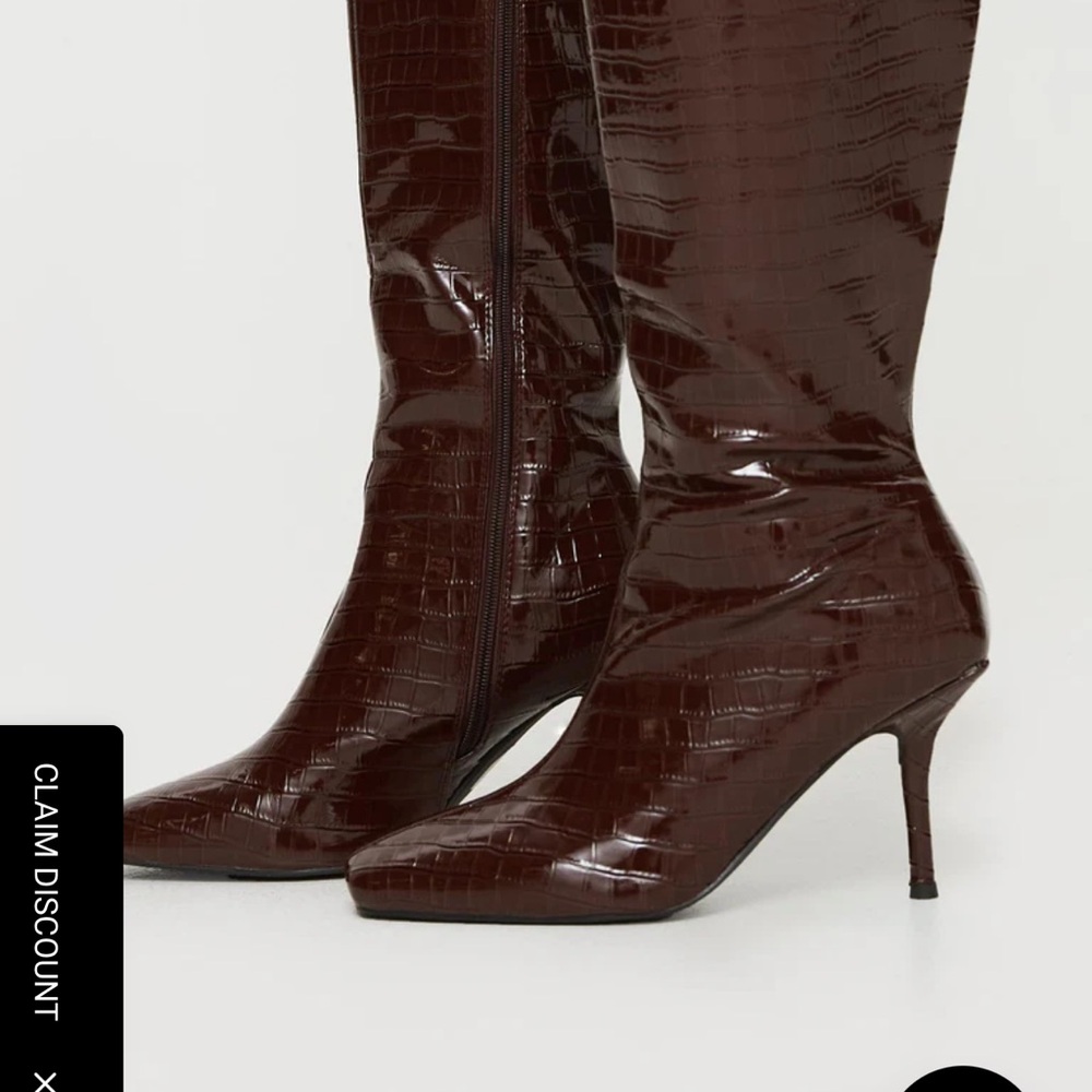 Princess polly Burgundy Heeled Boots